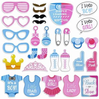 China Gender Reveal Party Decorations Birthday Baby Shower Decorations Boy Or Girl Banner Balloon Photo Props Gender Reveal Party Consumables Bundle for sale