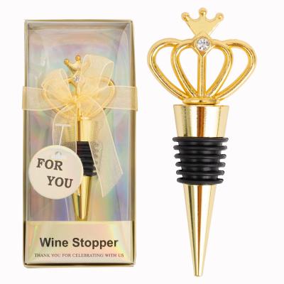 China Modern European Creative Wedding Supplies Top Cork Wine Bottle Stopper Custom Metal Wine Bottle Stopper for sale