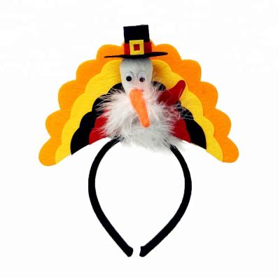 China Party Thanksgiving Turkey Headband Novelty Turkey Headband Party Decoration For Thanksgiving Day Costume Accessory for sale