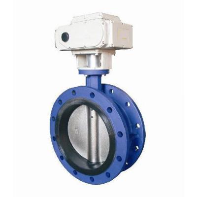 China General Cast Steel Ventilation Soft Seal Flanged Electric Butterfly Valve for sale