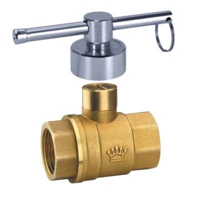 China General heating, special heat can be processed and customized brass locking ball valve for sale