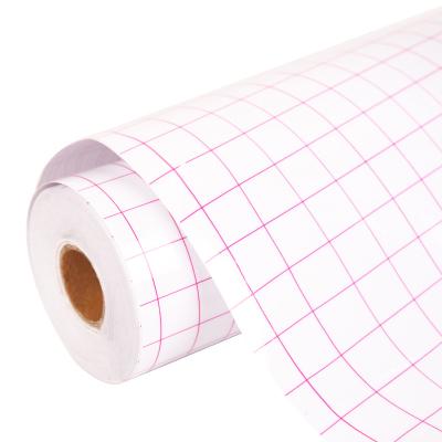 China China Manufacturer Waterproof Clear Grid Pattern Red Transfer Tape Self Adhesive Vinyl For Cutting Transfer Graphic for sale