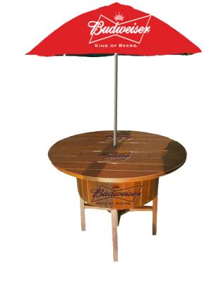 China China LFurniture Wood Table with Ice Box and Beach Umbrella-16 for sale