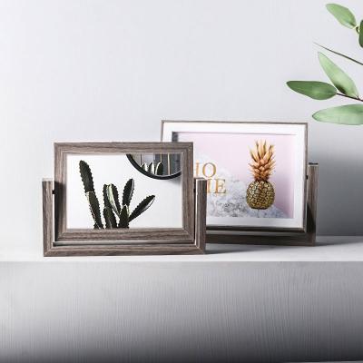 China New Fashion Simple Creative Environmentally Friendly Decoration Desktop Home Decoration Wooden Photo Frame for sale