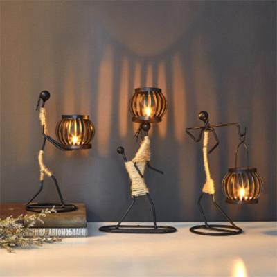 China Creative Home Decoration Personality Music Bar Ornaments Counter Metal Candlesticks Gifts&Crafts for sale