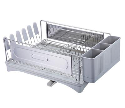 China 2021 Best Selling Kitchen Single Row Dish Rack Stainless Drying Rack For Dishes for sale