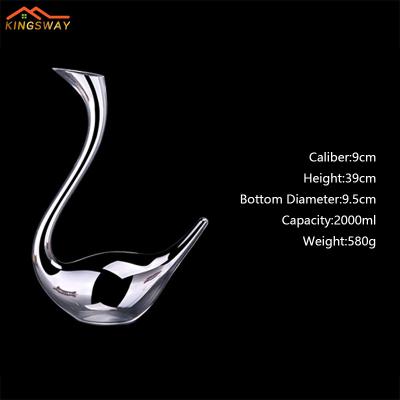 China European and American Duck-shaped Handmade High-end Lead-free Crystal Glass Quick Pourer Wine Decanter Set for sale