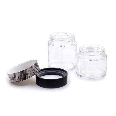 China 3oz 4oz Viable Custom Glass Jar Packaging Pharmacy Jars Resistant Flower Herb Food Child Concentrate Glass Bottles for sale