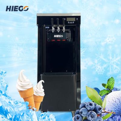 China Frozen Food Factory Commercial 3 Flavors Soft Ice Cream Machines Stainless Steel Sundae Ice Cream Makers Spare Parts CE LED Screen 25-28L/H Supplied for sale