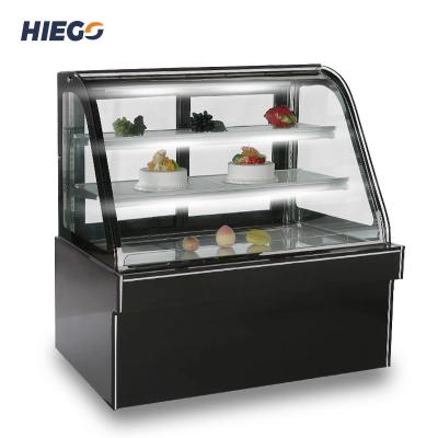 China Commercial Curved Single-Temperature Display Cake Refrigerators Display Bakery Cabinets For Supermarket for sale