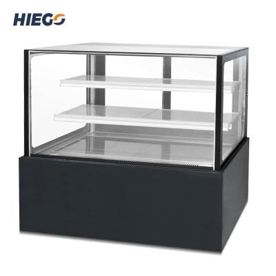 China Single-temperature Commercial Curved Display Cake Refrigerators Display Bakery Glass Cabinets For Supermarket Display Cooler Air Cooling For 12 Months for sale