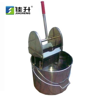 China Sustainable New Stainless Steel Mop Squeeze Wringer Bucket for sale