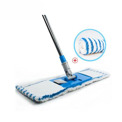 China Sustainable Economic Flat Microfiber Dust Cleaning Mop Flat Mop 40cm 16