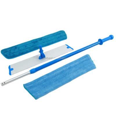 China Sustainable New Design Household Aluminum Microfiber Dust Flat Mop With Lock Connector for sale