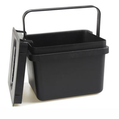 China Sustainable New Hot sale 6.6L Plastic Kitchen Waste Dustbin Household dustbin with Lid Counter Dustbin for sale