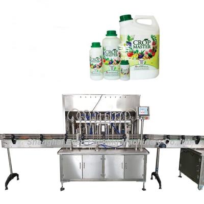 China Bottling Line Machine Carton Food Liquid Fertilizer Filling Capping Sealing And Strapping Machine for sale