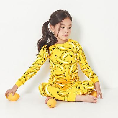 China Wholesale Custom Soft Cotton Girls Pajamas Kids Sleepwear Breathable 100% Bamboo Cartoon Kids Designer Long Sleeve Sleepwear for sale