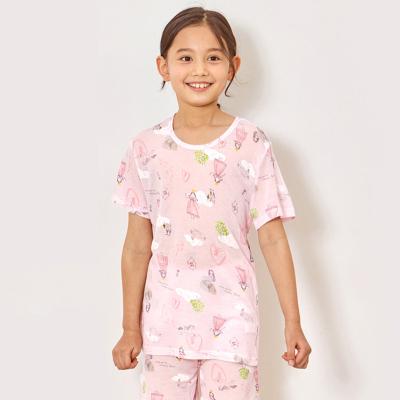 China Wholesale Bulk Quantity Breathable 2022 Spring Summer Children Clothes Girls Short Sleeve Pajamas for sale