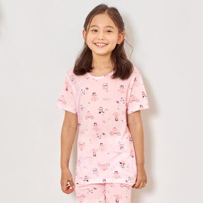 China Wholesale Bulk Quantity Breathable 2022 Spring Summer Children Clothes Girls Short Sleeve Pajamas for sale