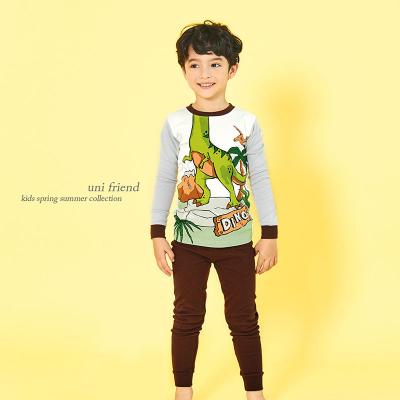 China Good quality wholesale breathable soft kid pajamas set dinosaur kids pajamas set for boys for sale