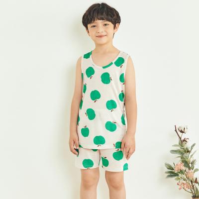 China Spring MO21SSSW020602 QUICK DRY Summer Rayon Sleeveless Pajamas For Kids Boys for sale