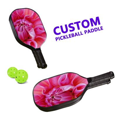 China OEM Environmental Protection PP Honeycomb Core Pickleball Bubble Fiber Customized Logo Custom Pickleball Paddle Glass for sale