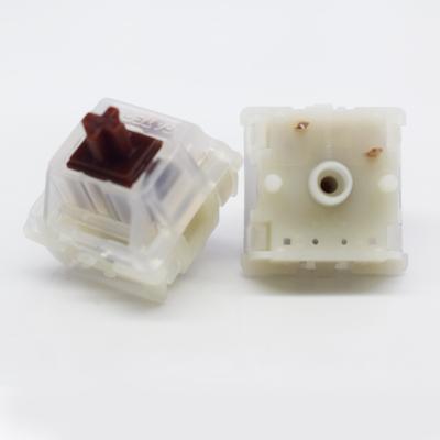 China New Arrival Tactile KS-25 COVER Brown Computer Game GATERON 3 Pin 5 Pin Tactile Mechanical Keyboard Switch for sale