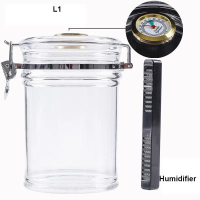 China Ordered cigar/cigarette humidity humidor jars show cigar humidor acrylic humidor for sale