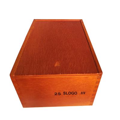 China Wooden Cigar / Cigarette Custom Logo Empty 25 Siglo III Cuban Cigar Packaging Box for sale