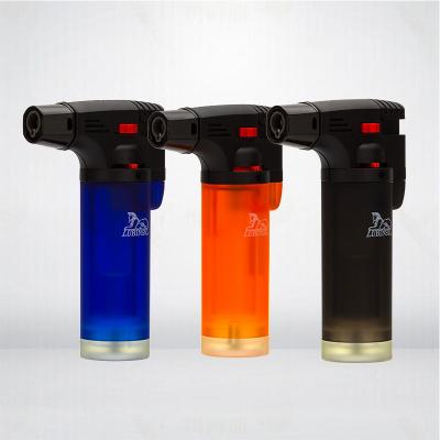 China Jet Flame Torch Lighter Gun Minimalist Simple Shape Refillable Windproof Plastic Cigar Lighter for sale