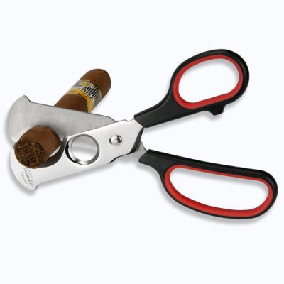 China Red Custom Portable Mini Double Blade Cigar Cutter Contemporary Promotional Metal Luxury Scissors for sale