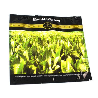 China Empty Cigar/Cigarette Factory Cigar Packaging Bags Plastic Cigar Humiditi-zip Bags for sale