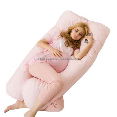 China Bamboo Pregnancy V-Shaped Maternity Pillow Anti-Apnea Pillow Body Pillow With Zippered Cover for sale