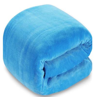 China HOT Plush Throw Mink Blanket Twin Size Blue Mexican Made China Blanket for sale