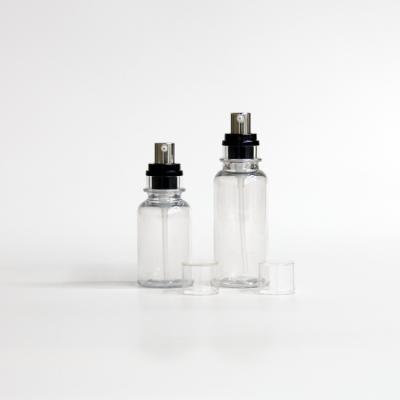 China New Empty Cosmetic Package PET 50-80ML Clear White Plastic Cosmetic Package With Pump Bottle for sale