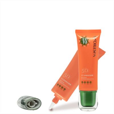 China Cosmetic Package Tube Plastic Acrylic Cap With Spout Packaging For BB Cream for sale