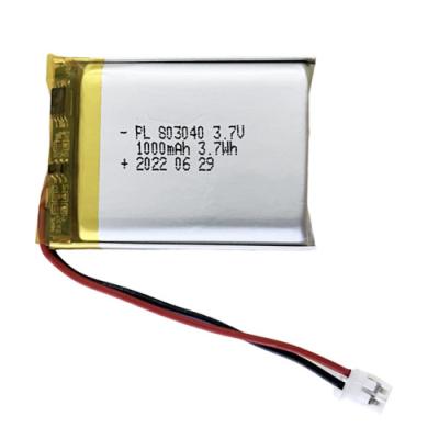 Κίνα πολυμερής μπαταρία 803040 λίθιου 3.7V 1000mAh επαναφορτιζόμενη για το καλλυντικό όργανο προς πώληση