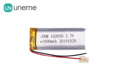 China polímero IEC62133 personalizado bateria UN38.3 do lítio de 3.7V 1000mAh 102050 habilitado à venda