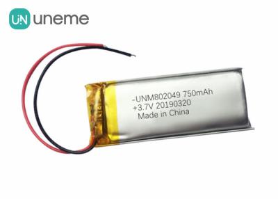 China 3.7V 750mAh Schönheits-Apparat des Lithium-Polymer-Batterie-Satz-802049 der Entladungs-0.2C zu verkaufen