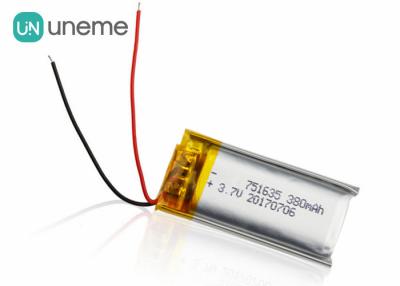 China 16g 3.7V 760mAh Lithium Polymer Battery Pack for Electric Mask 751635-2P UN38.3 for sale