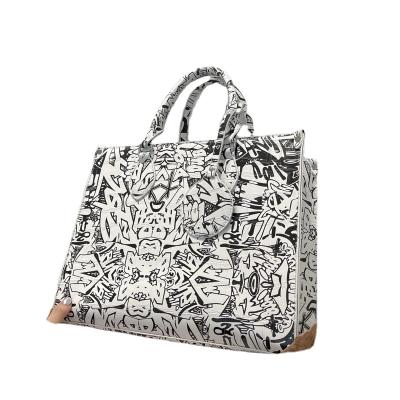 China New Fashion Soft Women's Tote Bag Women's Graffiti Art Printing Tote Bag for sale