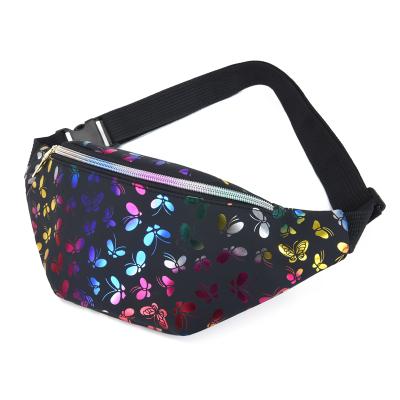 China Fashion Women Waist Pack Custom Waterproof Female Pouch Pussy Printing Running Waist Bag for sale