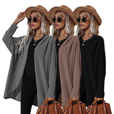 China Anti-wrinkle new autumn winter sweater pure color long sleeve cardigan sweater coat women for sale