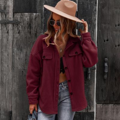 China Custom Anti-wrinkle OEM ODM winter fashion lady coat women woolen fleece jacket coat for sale