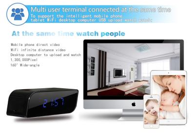 China HD720P WIFI Clock Hidden Camera with Motion Detection and Nightvision Remote IP for sale