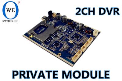 China HD MINI DVR MODULE 2CH HD MINI DVR BOARD MPEG4 COMPRESSION 128GB SD CARD for sale