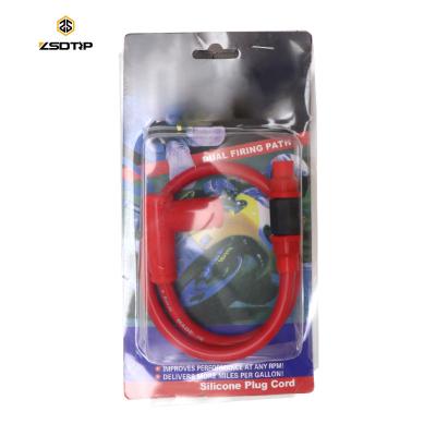 China Dense Motorcycle Ignition System Rubber Spark Plug Wire 57cm Variable Pitch And Silicone Rubber Excellent Ignition And Acceleration for sale