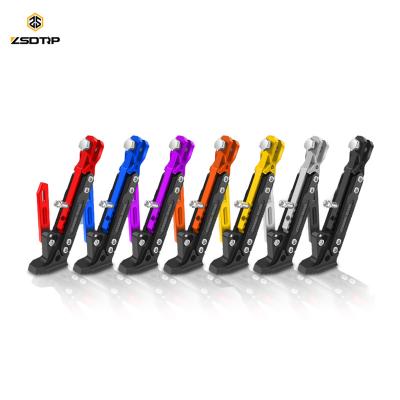 China Universal Body System Parts Aluminum Alloy Motorcycle Gold Sliver Kickstand Kickstand Side Kickstand Side Support Bracket Red Blue Black Aluminum Alloy for sale