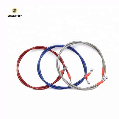 China 140cm Motorcycle Steel Braided Hydraulic Steel 80 100 120 Reinforce Line Clutch Oil Hose Tube Fit Dirt Brake Bike Racing MX for sale