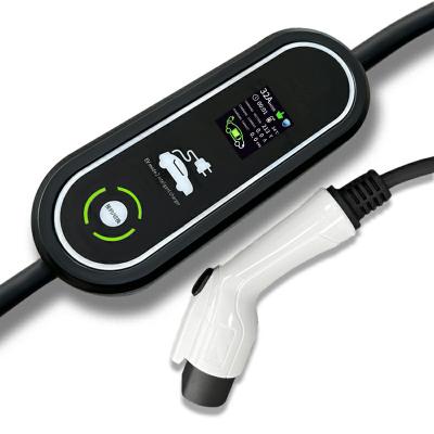 China 7kw Screen Display Type 1 Electric Car Charging Cable EV Charging Station Ev Charger for sale